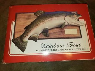 RARE McCormick Rainbow Trout Mounted Fish Wall Plaque Decanter 3