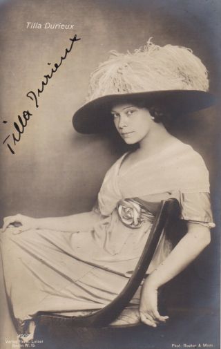 C1912 Tilla Durieux - Austrian Theatre And Film Actress - Rare Signed Postcard