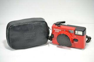 Konica Minolta Camera Pop 36 Mm Rare Red Point & Shoot Vintage Film 1980 