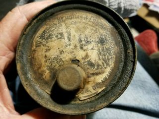 Antique E.  I Dupont Nemours Smokeless Powder Can 7 Oz.  3 3/8 
