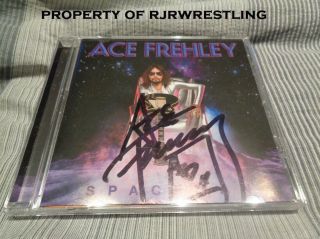Kiss Ace Frehley Signed Spaceman Cd W/coa Bonus Promo Rare Guitar Pick