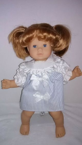 Vintage Gotz Doll 140 - 14 Red Hair,  Blue Eyes Girl 16 " Baby Dress