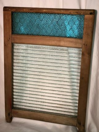 National Clear Glass Washboard With Blue/green Safety Pebble Glass