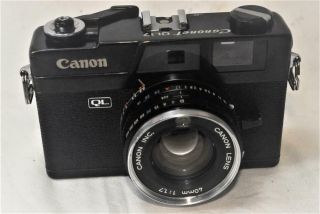 " Rare Black " [exc,  ] [fully Works] Canon Canonet Ql17 Rangefinder Camera