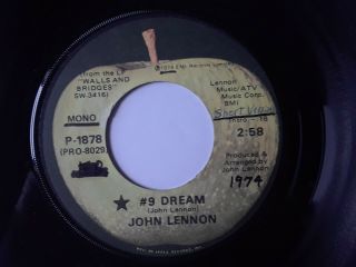 John Lennon 9 Dream Rare Us Promo 45 Mono Stereo Vinyl Beatles