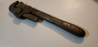 Antique H.  D.  Smith Pipe Wrench Monkey Wrench – Wood “perfect Handle”