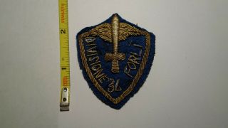 Extremely Rare Wwii Italian Gold Bullion 36th Division Forli Patch.  Rare