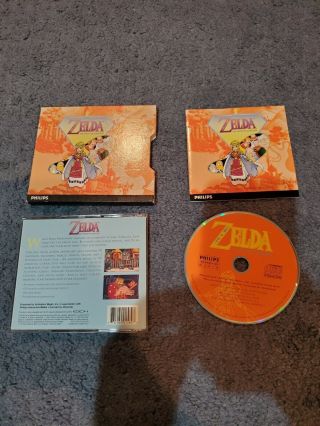 Philips Cd - I Zelda The Wand Of Gamelon Nintendo Rare With Slip Cover Near