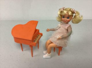 Vintage Barbie Tutti Melody In Pink Outfit & Piano