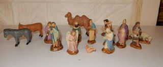 Vintage Rare French Nativity Figures Ca 1920 - 30s