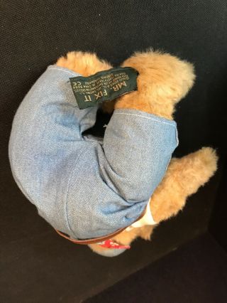 Russ Berrie True Value Hardware Mr.  Fix It Bear WITH TAG vintage carpenter teddy 3