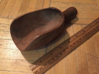 Early To Mid 19th Century Treenware Maple Scoop Great Unique Form Prim Look