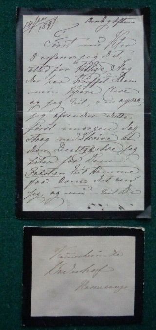 Antique Signed Mourning Letter Queen Louise Denmark Hesse - Cassel Glücksburg 1897