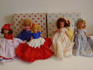 6 Vintage 6 " Nancy Ann Storybook Doll Bisque 2 Boxes July April May January Look
