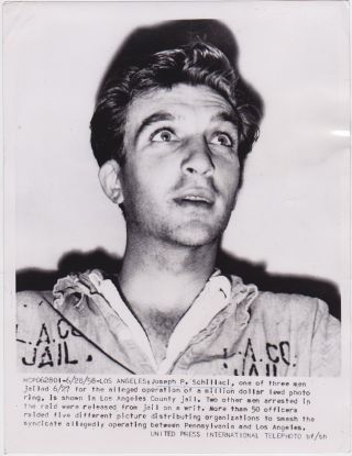 Jailed Pornographer Los Angeles California Rare Vintage 1958 Crime Press Photo