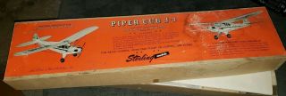 Rare Vintage Sterling Models Piper Cub J - 3 Airplane Model Kit Rc 54 " Wing Span