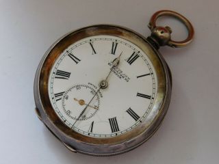 Antique Solid Silver Pocket Watch By 