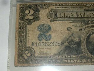 Rare 1899 $2.  00 SILVER CERTIFICATE - VG10 - PMG Napier McClung 3