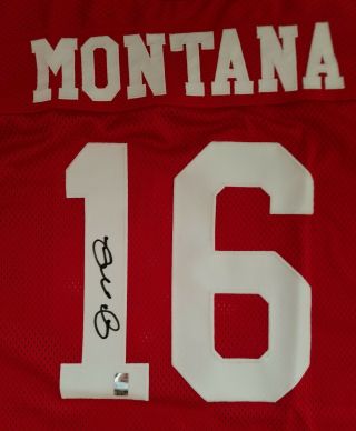 Joe Montana Signed San Francisco 49ers Jersey With Rare Montana Hologram.