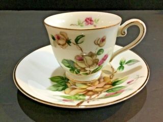 Vintage Lynmore Fine China Japan Golden Rose Demitasse Cup And Saucer