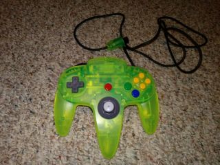 Nintendo 64 Controller Extreme Green Funtastic,  Translucent Neon.  Oem And Rare