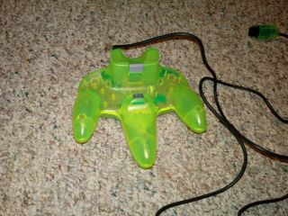 Nintendo 64 Controller Extreme Green Funtastic,  Translucent Neon.  OEM and rare 2