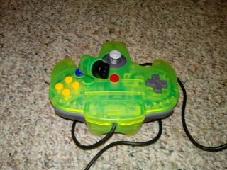 Nintendo 64 Controller Extreme Green Funtastic,  Translucent Neon.  OEM and rare 3
