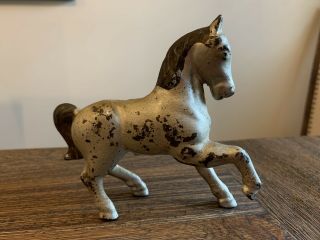 Vintage Antique Cast Iron Prancing Horse Small Still Coin Bank Ac Williams