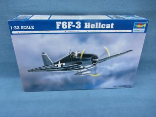Trumpeter - Us Navy F6f - 3 Hellcat Fighter Rare 1/32