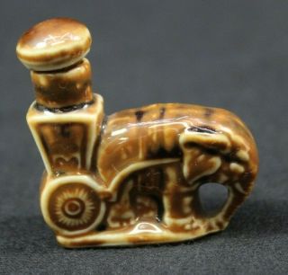 Vintage Schafer Vater Rare German Porcelain Elephant Pull Figural Perfume Bottle