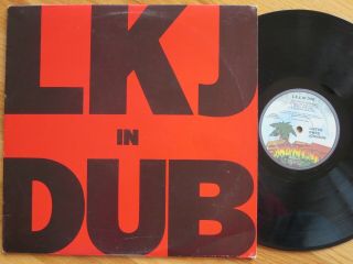 Rare Vintage Vinyl - Linton Kwesi Johnson - L.  K.  J.  In Dub - Mango Mlps - 9650 - Nm