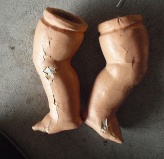 Set Of Vintage 1930s Composition Girl Doll Legs 5 " Long