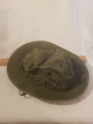 “extremely Rare” Vietnam Era Olive Green Jungle Hat Size: 7 1/8