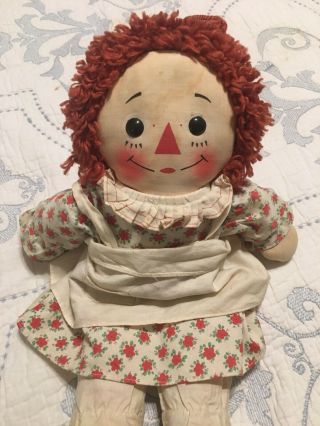Vintage Raggedy Ann Doll.  Old Knickerbocker 16”
