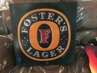 Vintage 1988 Rare Fosters Lager Light Up Beer Sign