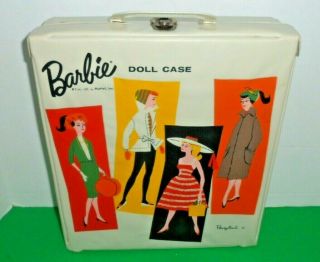 Vintage Barbie Ponytail Doll Carry Case Trunk Vinyl 1960 