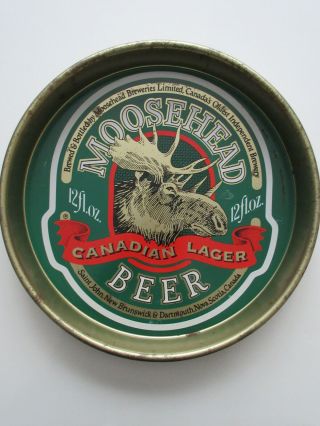 Vintage Metal Moosehead Brewing Co.  Beer Serving Tray 13 " Rare