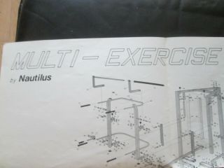 Rare Arthur Jones Nautilus Omni Multi Exercise Machine Schematic Diagram MedX 2