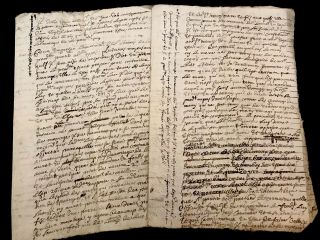 1700 Two Old Handwritten Documents 8 Pages