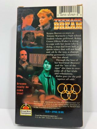 Teenage Dream VHS Olivia d ' Abo,  Keanu Reeves (VHS,  1996) Rare 2