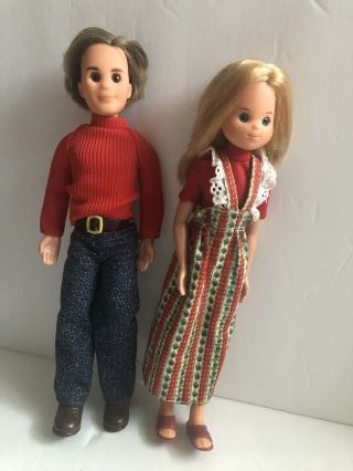 Vintage 1975 Mattel The Sunshine Family Dolls Steve & Stephie Cond.