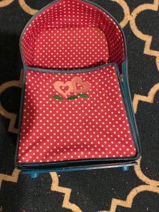 American Girl Bitty Baby Twins Suitcase Rolling Carrier Travel Case 2013 Rare