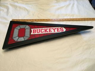 Rare Ohio State Full Size 27 " Danbury Stained Glass Football Pennant Light