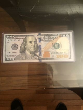 $100 Dollar Bill 2009a Star Note Rare Low Run (2.  8m) Le02113242 Very Rare