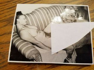 Vintage Rare Nude/risque Black And White Photo