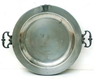 C1700 Pewter Hot Water Warming Plate Robert Nicholson London 1687 - 1733