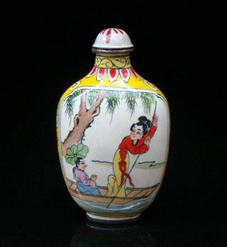Collectibles 100 Handmade Painting Brass Cloisonne Snuff Bottles People
