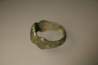 Ancient Fantastic Roman Bronze Ring Handshake 1st - 4th century AD 2