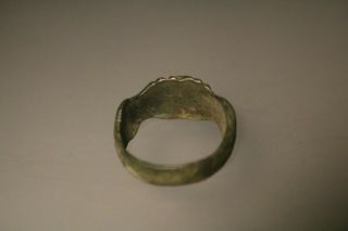 Ancient Fantastic Roman Bronze Ring Handshake 1st - 4th century AD 3