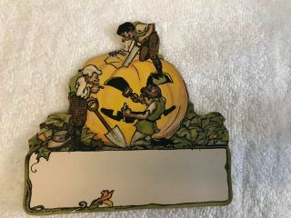 1920s Dennison Placecard Elves Jol Vintage Halloween 3.  75 " Rare H - 13